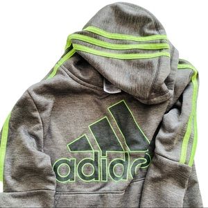 Adidas Hoodie Boys Green stripes kids